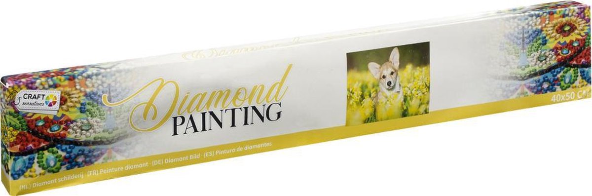 Diamond painting | Hond| Afmeting: 40 x 50 CM | Inclusief diamond painting pen | Diamond painting volwassenen